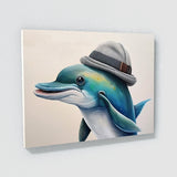 Dolphin Playful Decor 4 Wall Art