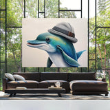 Dolphin Playful Decor 4 Wall Art