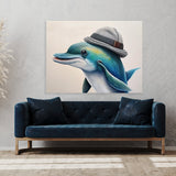 Dolphin Playful Decor 4 Wall Art