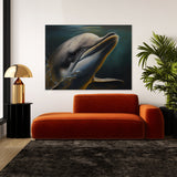 Dolphin Realistic Face 3 Wall Art