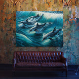 Dolphin Realistic Pod 20 Wall Art