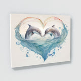 Dolphin Romantic Swimming 19 Wall Art