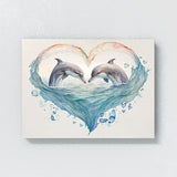 Dolphin Romantic Swimming 19 Wall Art