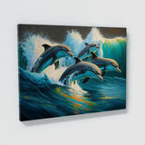 Dolphin Vibrant Lively 21 Wall Art