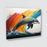 Dolphin Vibrant Minimalist 33 Wall Art