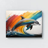 Dolphin Vibrant Minimalist 33 Wall Art