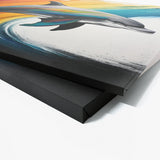 Dolphin Vibrant Minimalist 33 Wall Art