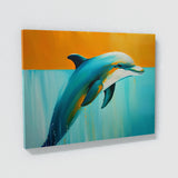 Dolphin Vibrant Minimalist 34 Wall Art