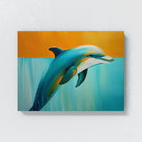 Dolphin Vibrant Minimalist 34 Wall Art