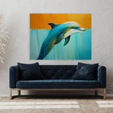 Dolphin Vibrant Minimalist 34 Wall Art