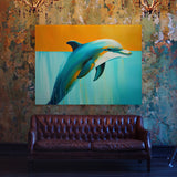 Dolphin Vibrant Minimalist 34 Wall Art