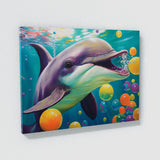 Dolphin Vibrant Underwater 11 Wall Art