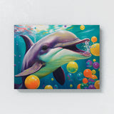 Dolphin Vibrant Underwater 11 Wall Art