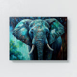 Elephant Colorful Background 9 Wall Art