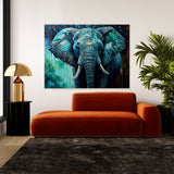 Elephant Colorful Background 9 Wall Art