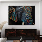 Elephant Realistic Face 5 Wall Art