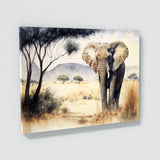 Elephant Savanna Realistic 3 Wall Art