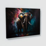 Elephant Vibrant Scene 18 Wall Art