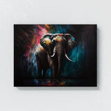 Elephant Vibrant Scene 18 Wall Art