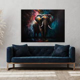 Elephant Vibrant Scene 18 Wall Art