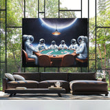 Astronaut Poker Chess 3 Wall Art