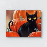 Black Cat Pumpkin 1 Wall Art