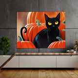 Black Cat Pumpkin 1 Wall Art