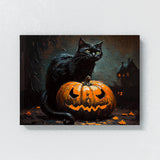 Black Cat Pumpkin 15 Wall Art