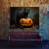 Black Cat Pumpkin 15 Wall Art