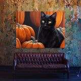 Black Cat Pumpkin 3 Wall Art