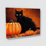 Black Cat Pumpkin 5 Wall Art