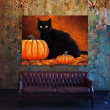 Black Cat Pumpkin 5 Wall Art