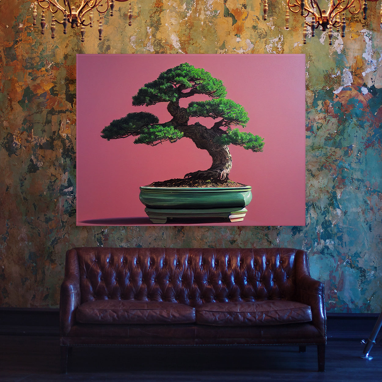 japanese bonsai tree painting Bonsai Tree 12 Canvas Wall Art Print Decor Artwork Picture Painting Poster – Sense Canvas