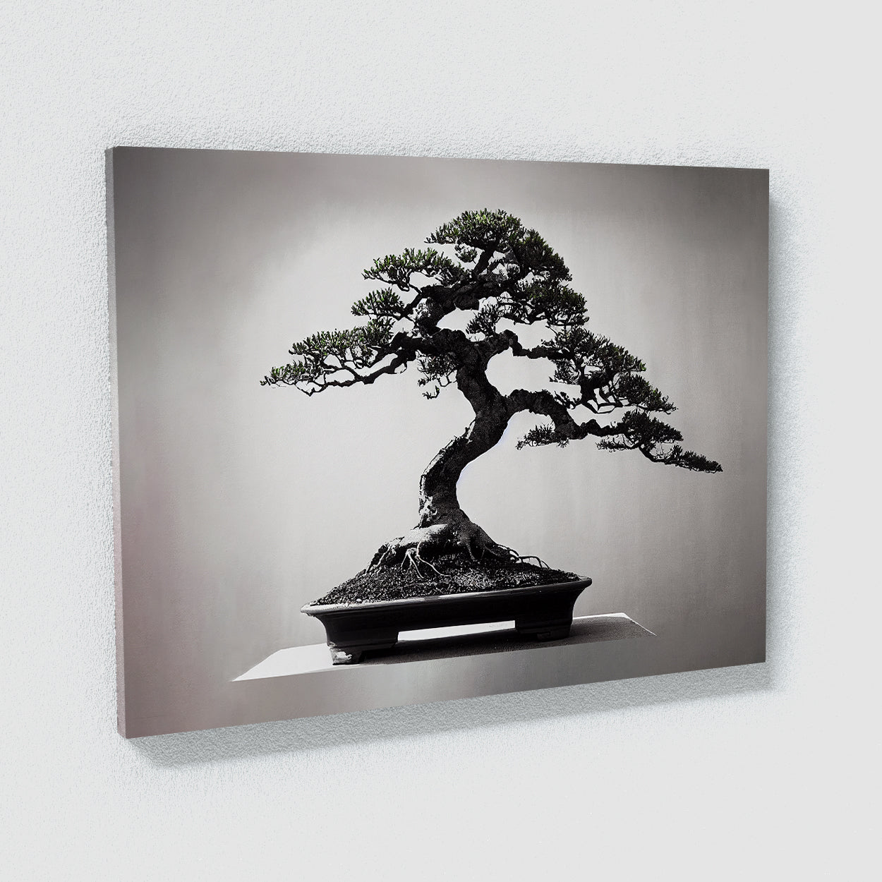 black and white bonsai tree Bonsai Tree 14 Canvas Wall Art Print Decor Artwork Picture Painting Poster – Sense Canvas