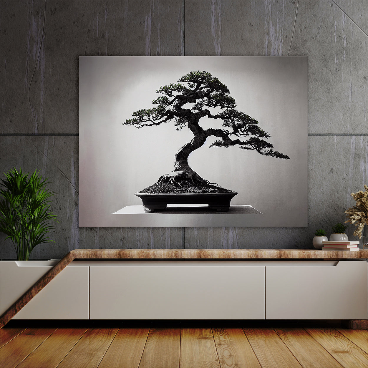 japanese bonsai tree painting Bonsai Tree 14 Canvas Wall Art Print Decor Artwork Picture Painting Poster – Sense Canvas