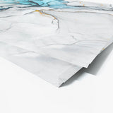 Marble Abstract Blue Gold Wall Art