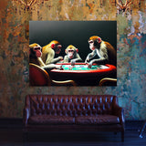 Monkey Poker 2 Wall Art