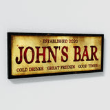 Custom Bar Sign Vintage Wall Art