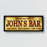 Custom Bar Sign Vintage Wall Art