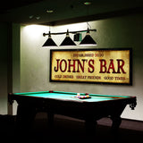 Custom Bar Sign Vintage Wall Art