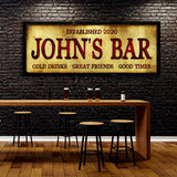 Custom Bar Sign Vintage Wall Art