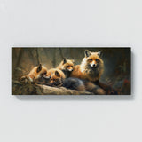 Animal Family Foxes Intimacy 61 Wall Art