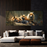 Animal Family Foxes Intimacy 61 Wall Art