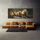 Animal Family Foxes Intimacy 61 Wall Art