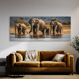 Animal Family River 32 Wall Art