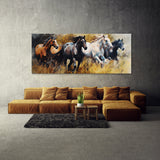 Animal Galloping Grassy Freedom 69 Wall Art