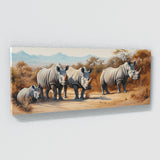 Animal Rhinos Savanna 45 Wall Art