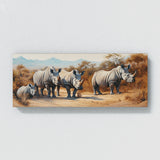 Animal Rhinos Savanna 45 Wall Art