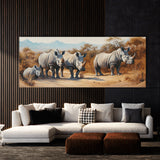 Animal Rhinos Savanna 45 Wall Art