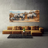 Animal Rhinos Savanna 45 Wall Art